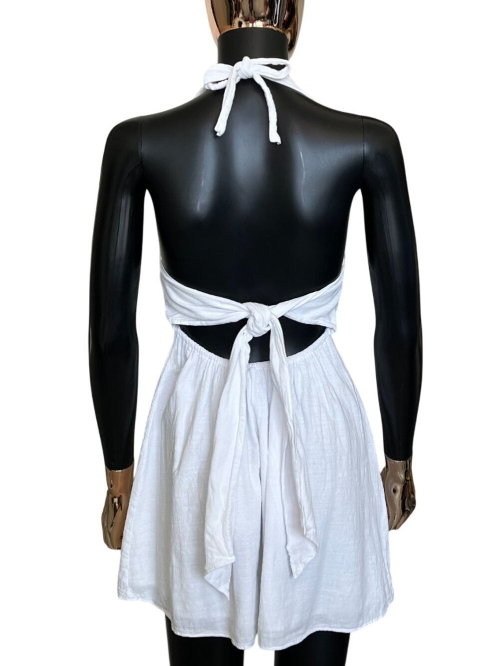 Blanco by Nature White Inika Halter Mini Dress NWT Fits Like Small - Picture 3 of 7